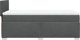 vidaXL Κρεβάτι Continental με στρώμα, σκούρο γκρι ύφασμα, 100x200 εκ.