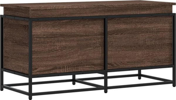 vidaXL Κουτί με καπάκι, καφέ δρυς, 100x40x51.5 cm