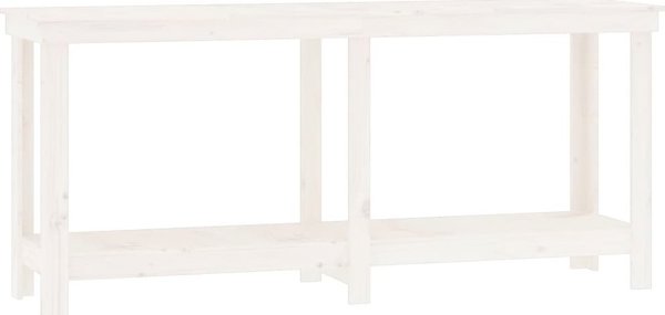 vidaXL Τραπέζι εργασίας, λευκό, 180x50x80 εκ., από ξύλο πεύκου