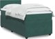 vidaXL Κρεβάτι Continental με Στρώμα, Πράσινο Βελούδο, 90x200 cm