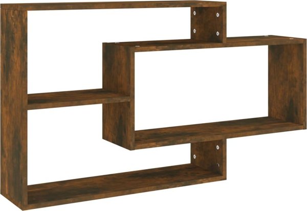 vidaXL Ράφι τοίχου, καπνισμένη βελανιδιά, 104x20x58,5 εκ.