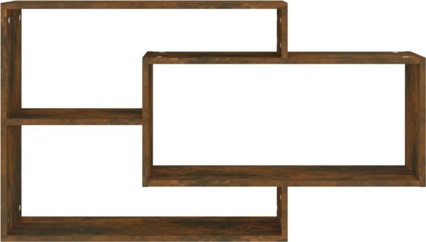 vidaXL Ράφι τοίχου, καπνισμένη βελανιδιά, 104x20x58,5 εκ.