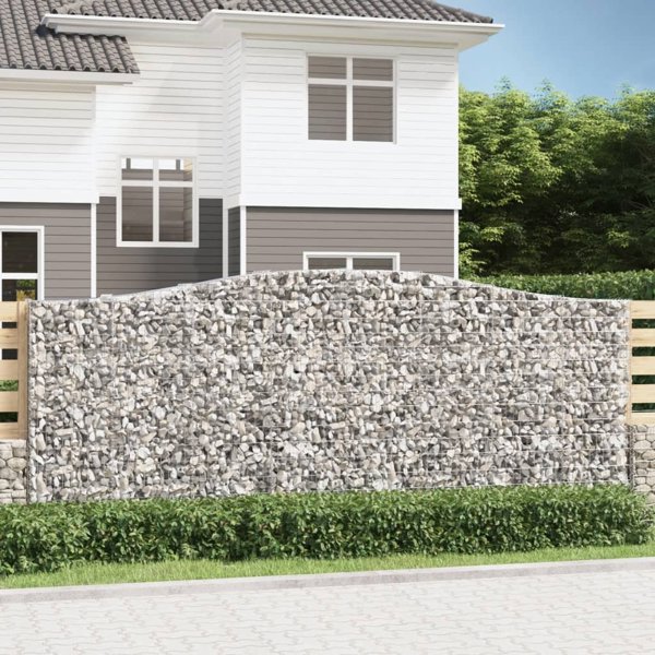 vidaXL Καμπυλωτός κάδος gabion 400x50x160/180 εκ., γαλβανισμένο σίδερο