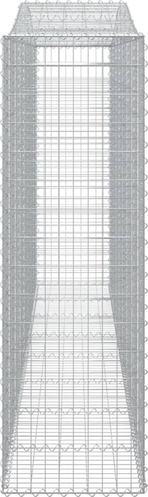 vidaXL Καμπυλωτός κάδος gabion 400x50x160/180 εκ., γαλβανισμένο σίδερο