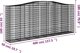 vidaXL Καμπυλωτός κάδος gabion 400x50x160/180 εκ., γαλβανισμένο σίδερο