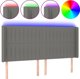 Κεφαλάρι κρεβατιού vidaXL με LED, σκούρο γκρι, 183x16x118/128 cm, ύφασμα