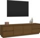 vidaXL Έπιπλο τηλεόρασης, μελιτζανί καφέ, 176x37x47,5 εκ, μασίφ πεύκο