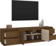 vidaXL Έπιπλο τηλεόρασης, μελιτζανί καφέ, 176x37x47,5 εκ, μασίφ πεύκο