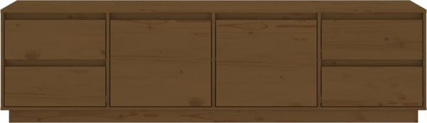 vidaXL Έπιπλο τηλεόρασης, μελιτζανί καφέ, 176x37x47,5 εκ, μασίφ πεύκο