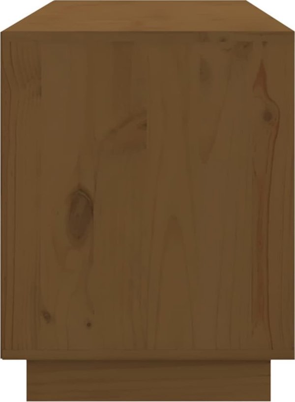 vidaXL Έπιπλο τηλεόρασης, μελιτζανί καφέ, 176x37x47,5 εκ, μασίφ πεύκο