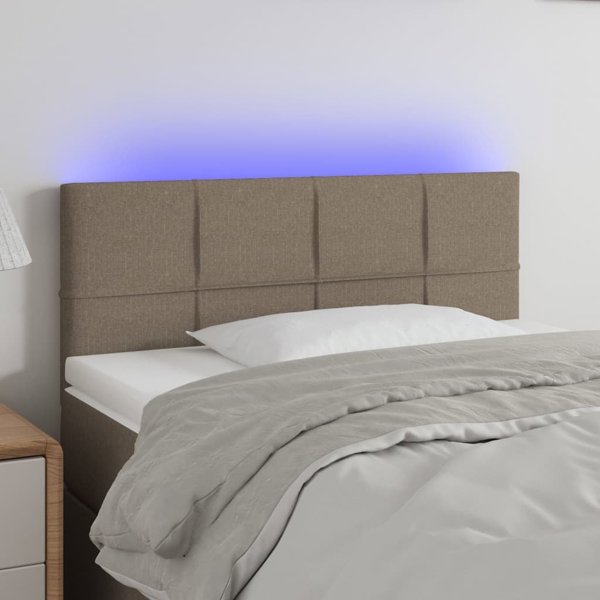 vidaXL κεφαλάρι κρεβατιού με LED, ταουπέ, 80x5x78/88 εκ., ύφασμα