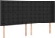 vidaXL Κεφαλάρι κρεβατιού με LED, μαύρο 183x16x118/128 cm, συνθετικό δέρμα