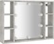 vidaXL Szafka z lustrem i lampkami LED, szarosc betonu, 76x15x55 cm
