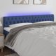 vidaXL vidaXL Κεφαλάρι κρεβατιού με LED, μπλε, 180x7x78/88 cm, ύφασμα