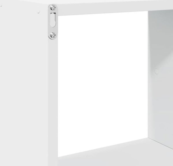 vidaXL Ράφι Τοίχου 78x18x71 cm, Λευκό, Ξυλοπολυμερές Υλικό