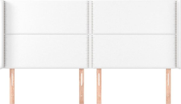vidaXL Κεφαλάρι uszak, λευκό, 203x16x118/128 cm, συνθετικό δέρμα