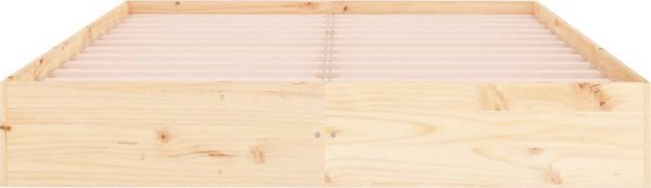 vidaXL Rama κρεβατιού από συμπαγές ξύλο 140 x 200 cm
