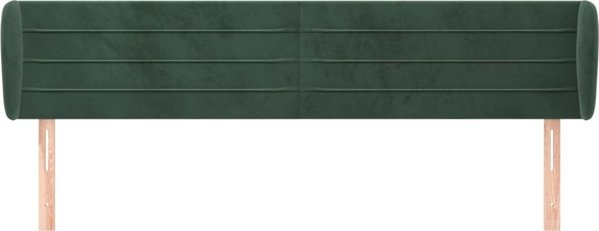 vidaXL Ζαγλόουεκ uszak, σκούρο πράσινο, 203x23x78/88 cm, βελούδινο