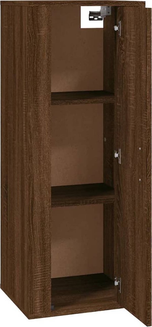 vidaXL Κρεμαστή τηλεοπτική κονσόλα, καφέ δρυς, 40x34,5x100 cm