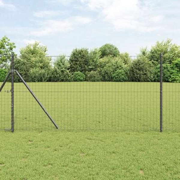 vidaXL Πασσαλοι Περίφραξης 7 Τεμ. Γκρι 32 mm 190 cm από Γαλβανισμένο Ατσάλι