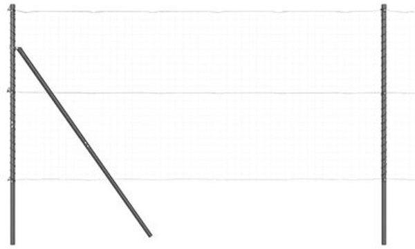 vidaXL Πασσαλοι Περίφραξης 7 Τεμ. Γκρι 32 mm 190 cm από Γαλβανισμένο Ατσάλι