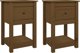 vidaXL Κομοδίνα, 2 τεμάχια, μέλι καφέ, 40x35x61,5 εκ., ξύλο πεύκου