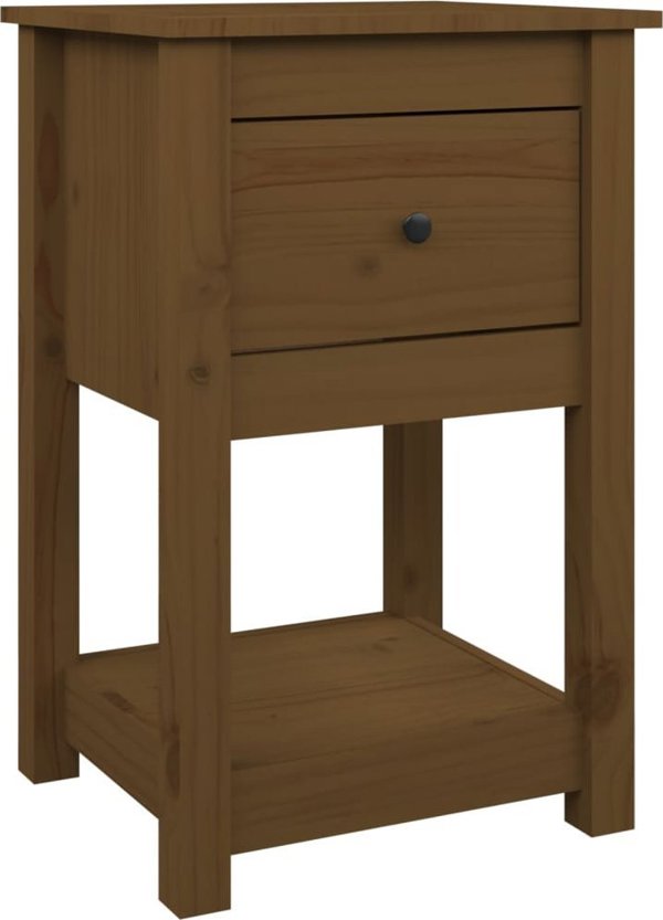 vidaXL Κομοδίνα, 2 τεμάχια, μέλι καφέ, 40x35x61,5 εκ., ξύλο πεύκου
