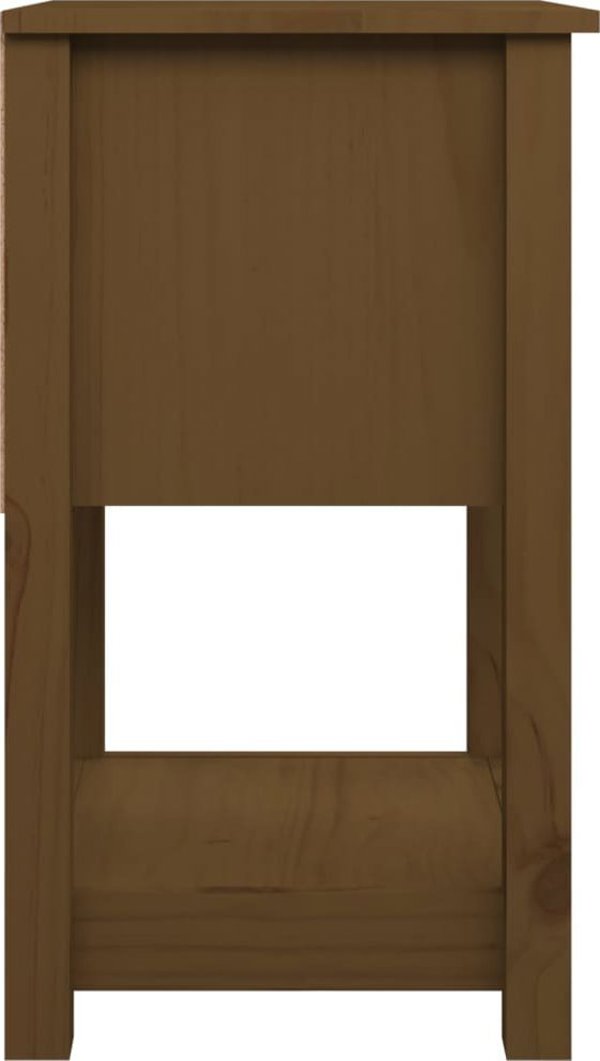 vidaXL Κομοδίνα, 2 τεμάχια, μέλι καφέ, 40x35x61,5 εκ., ξύλο πεύκου