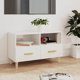 vidaXL Έπιπλο Τηλεόρασης, Λευκό, Υψηλή Λάμψη, 80x36x50 cm