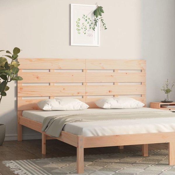 vidaXL Κεφαλάρι κρεβατιού 140x3x80 cm συμπαγές ξύλο πεύκου