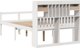 vidaXL Κρεβάτι με ράφι χωρίς στρώμα λευκό 135x190 cm πεύκο