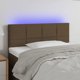 vidaXL Κεφαλάρι κρεβατιού με LED, σκούρο καφέ, 80x5x78/88 cm, ύφασμα