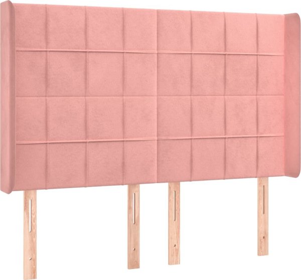 Κεφαλάρι ουσακ vidaXL ροζ 147x16x118/128 cm βελούδο