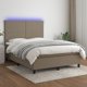 vidaXL Λουτζκο κοντινενταλε με στρωμα, taupe, 140x190 cm, υφασμα