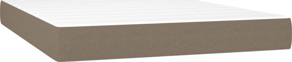 vidaXL Λουτζκο κοντινενταλε με στρωμα, taupe, 140x190 cm, υφασμα