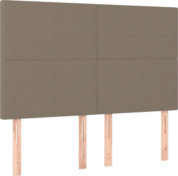 vidaXL Λουτζκο κοντινενταλε με στρωμα, taupe, 140x190 cm, υφασμα