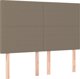 vidaXL Λουτζκο κοντινενταλε με στρωμα, taupe, 140x190 cm, υφασμα