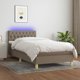 vidaXL Lowzko kontynentalne z materacem taupe tkanina 90x200 cm