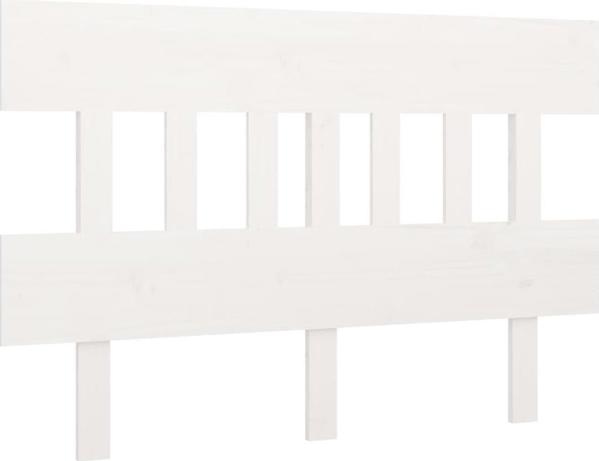 vidaXL κεφαλάρι κρεβατιού λευκό 143,5x3x81 cm από μασίφ πεύκο
