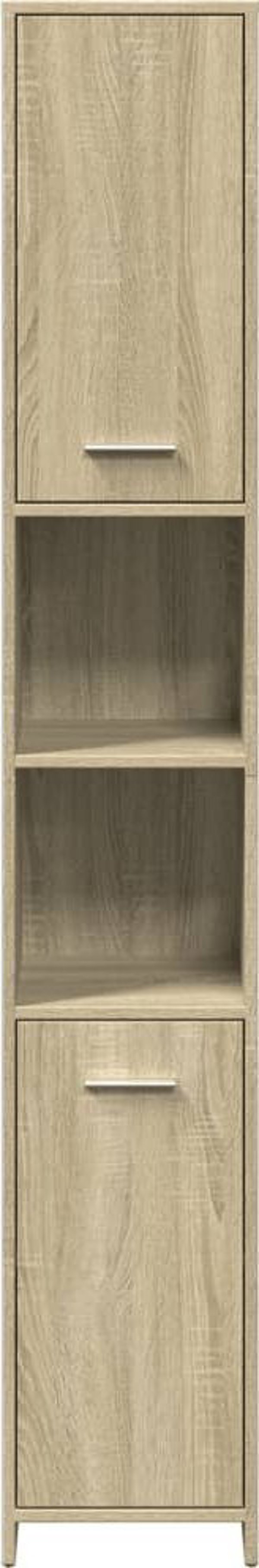 vidaXL Ντουλάπι μπάνιου, δρυς σόνoμα, 30x30x183,5 εκ, μοριοσανίδα