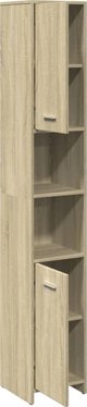 vidaXL Ντουλάπι μπάνιου, δρυς σόνoμα, 30x30x183,5 εκ, μοριοσανίδα