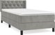 vidaXL Κρεβάτι τύπου continental με στρώμα 80x200 cm, ανοιχτό γκρι, βελούδο