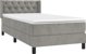 vidaXL Κρεβάτι τύπου continental με στρώμα 80x200 cm, ανοιχτό γκρι, βελούδο