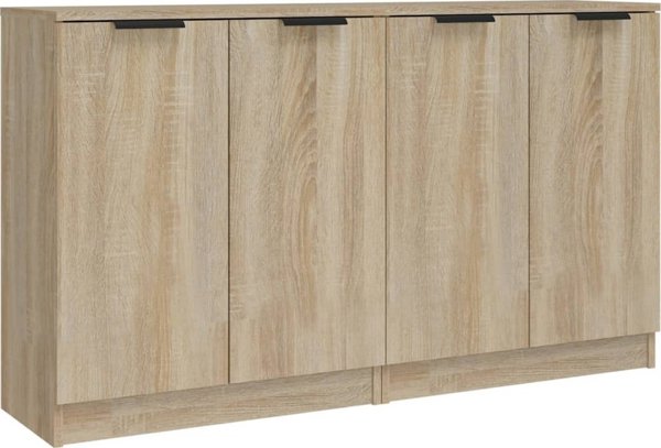 vidaXL Σετ 2 Κομοδίνα, δρυς sonoma, 60x30x70 cm, ξυλοπολυμερές υλικό
