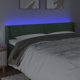 vidaXL Επένδυση κεφαλαριού κρεβατιού με LED, σκούρο πράσινο, 183x16x78/88 εκ., βελούδο
