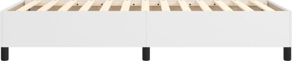 vidaXL Lozko kontynentalne, bianco, 90x200 cm, obite sztuczna skora