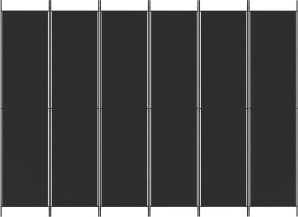 vidaXL vidaXL Parawan 6-panelowy, czarny, 300x220 cm, tkanina