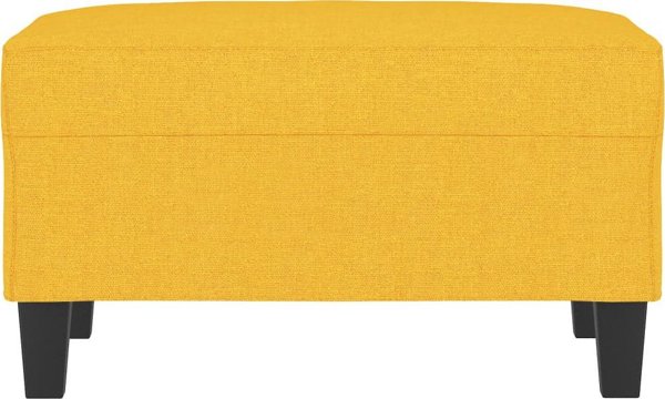 vidaXL Υποπόδιο σαφώς κίτρινο, 70x55x41 cm, με επένδυση υφάσματος