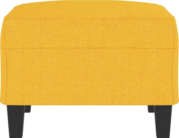 vidaXL Υποπόδιο σαφώς κίτρινο, 70x55x41 cm, με επένδυση υφάσματος