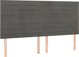 vidaXL Κεφαλάρι κρεβατιού με LED, σκούρο γκρι, 180x5x118/128 cm, βελούδο
